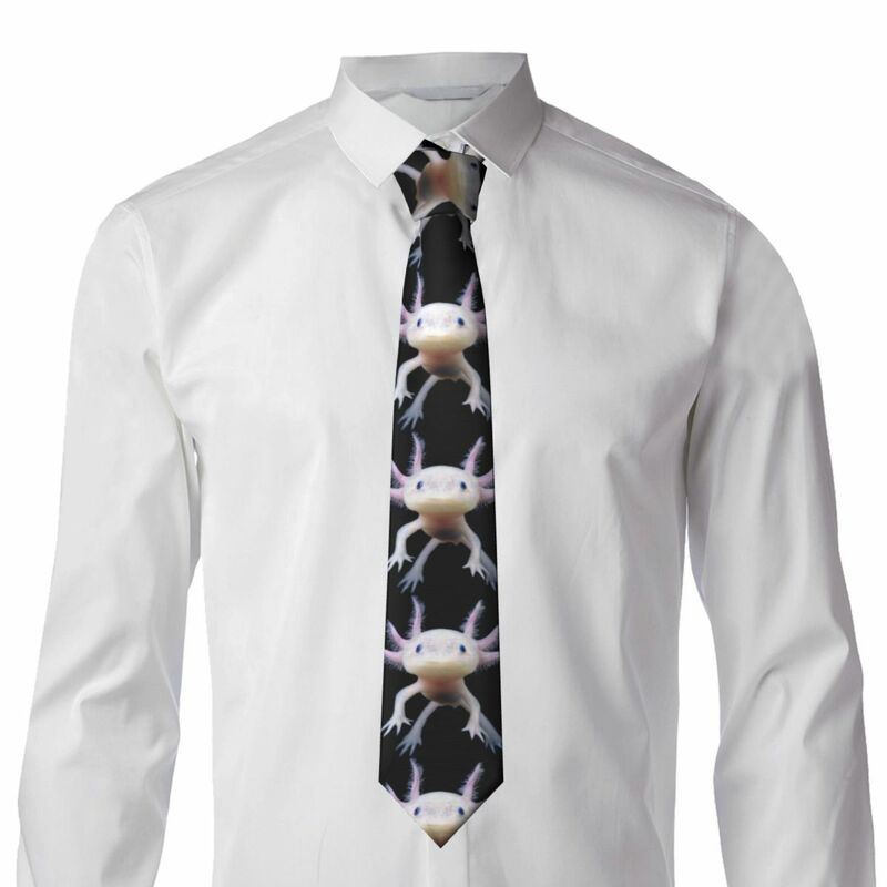 Chemises de la présidence Axolotl pour hommes, salamandre personnalisée, affaires animales formelles et mignonnes