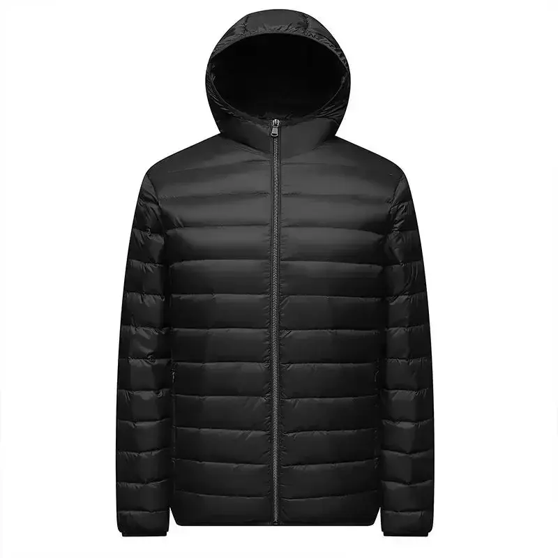 Пуховик мужской, теплый пуховик, короткая куртка большого размера с капюшоном для молодых и средних лет, пальто для мужчин