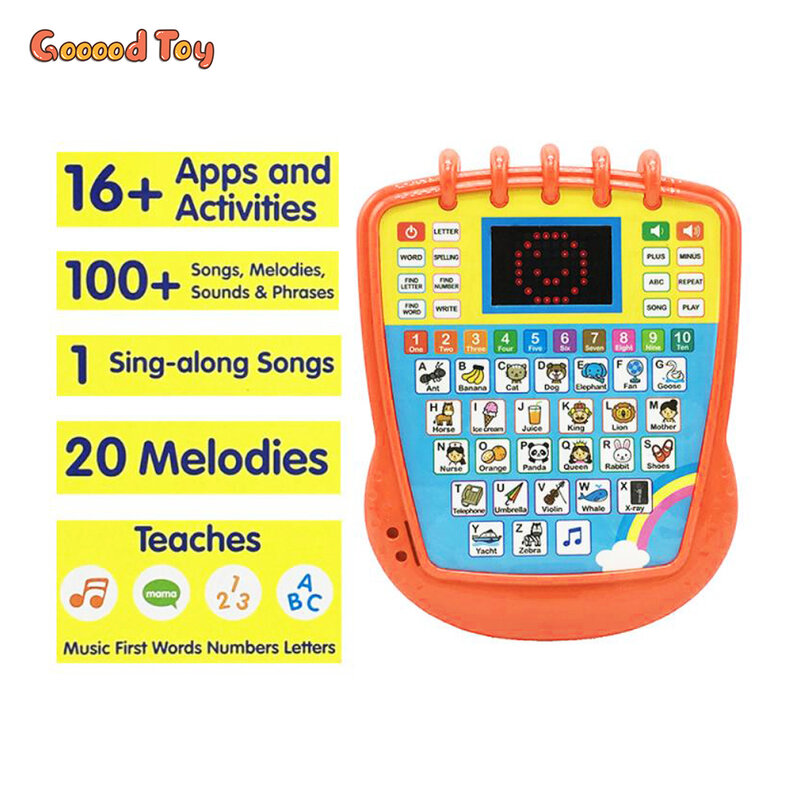 Wczesna edukacja dla dzieci maszyna Led urządzenie do nauki angielskiego inteligentna zabawka angielski Tablet czytanie zabawek dla chłopców dziewcząt