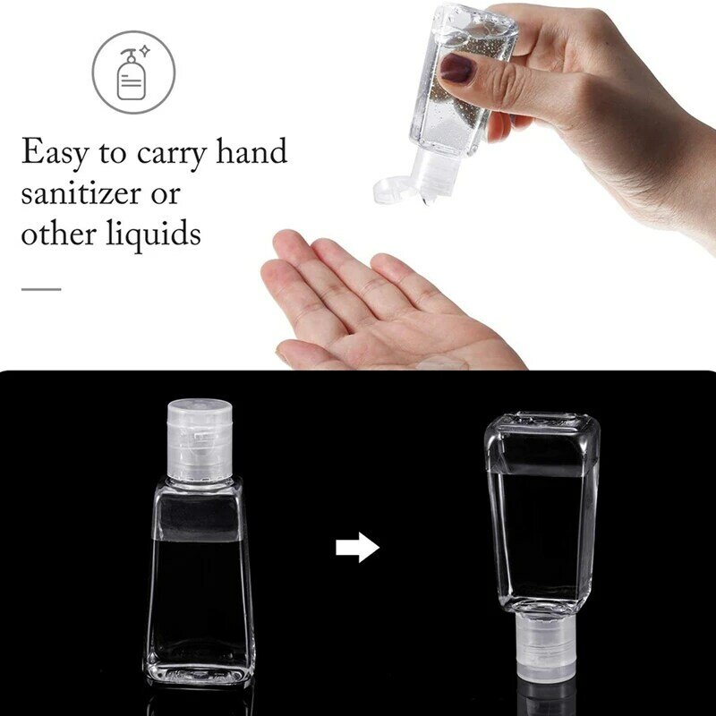 20 Pcs Marble Style Travel Bottle Keychain Holder Chapstick Holder Reusable Bottle Containers Set For Women Traveling