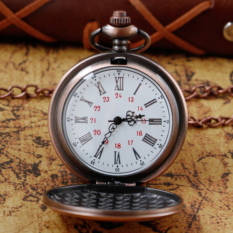 Relógios De Bolso De Quartzo Vermelho Com Colar Personalizado, Relógio FOB, Presente Original, Vintage, Para O Meu Filho