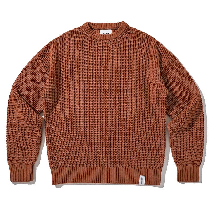 MRMT 2024 sweter tebal pria ukuran besar, Sweater versi Korea longgar warna Solid kasual Pasangan bagian dalam jaket