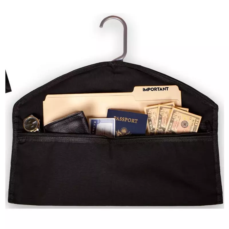 Hanger Diversion Safe Hidden Pocket Safe si adatta sotto i vestiti appesi con tasca per nascondere oggetti di valore per la casa o in viaggio 22