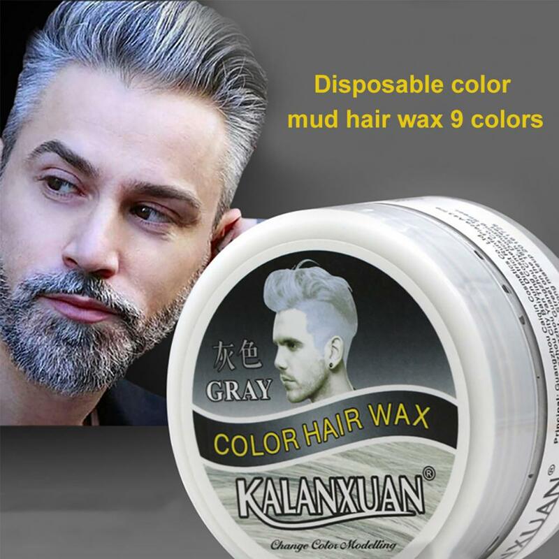 9 Color Hair Colors Wax Dye Temporary Molding Paste 8 Color Blue Burgundy Grandma Gray Green Hairs Dye Wax Mud Styling Pomade
