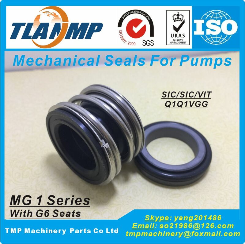 TLANMP-sellos mecánicos con asiento estacionario G6, Material:SIC/VIT, MG1/43-Z (MG1/43-G6), MG1-43