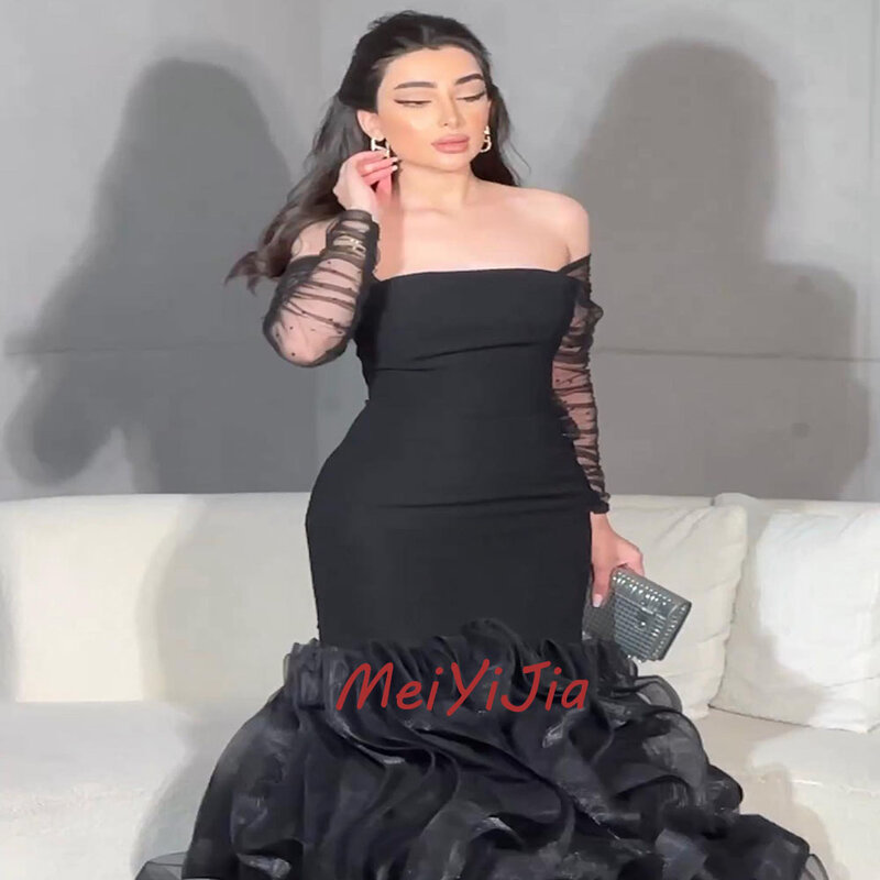 Meiyijia-Elegante vestido sem alças, Laço Saudita, Sem Mangas, Sexy, Aniversário, Roupas de clube, Verão, Moda, Arabia, 2024