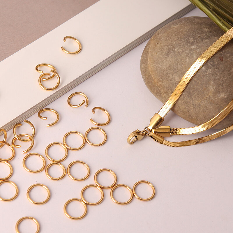 100-200pcs anelli di salto aperti in acciaio inossidabile anelli divisi connettori per gioielli fai da te che trovano accessori per la produzione di forniture all'ingrosso