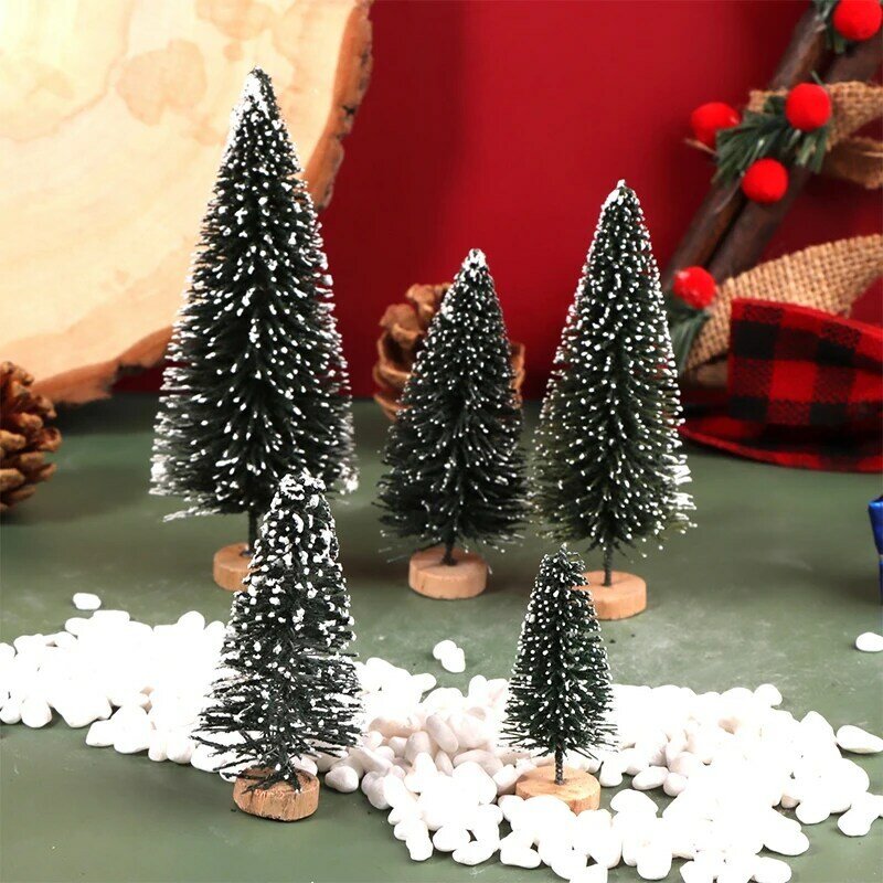 Mini árbol de Navidad en miniatura para casa de muñecas, decoración de Micro paisaje, juguete, accesorios para casa de muñecas, 1:12
