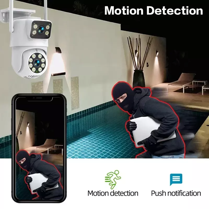 Caméra de vidéosurveillance de sécurité extérieure Tuya Smart Life, écran de suivi automatique humain, PTZ, Wprospects F, 4K, 8MP