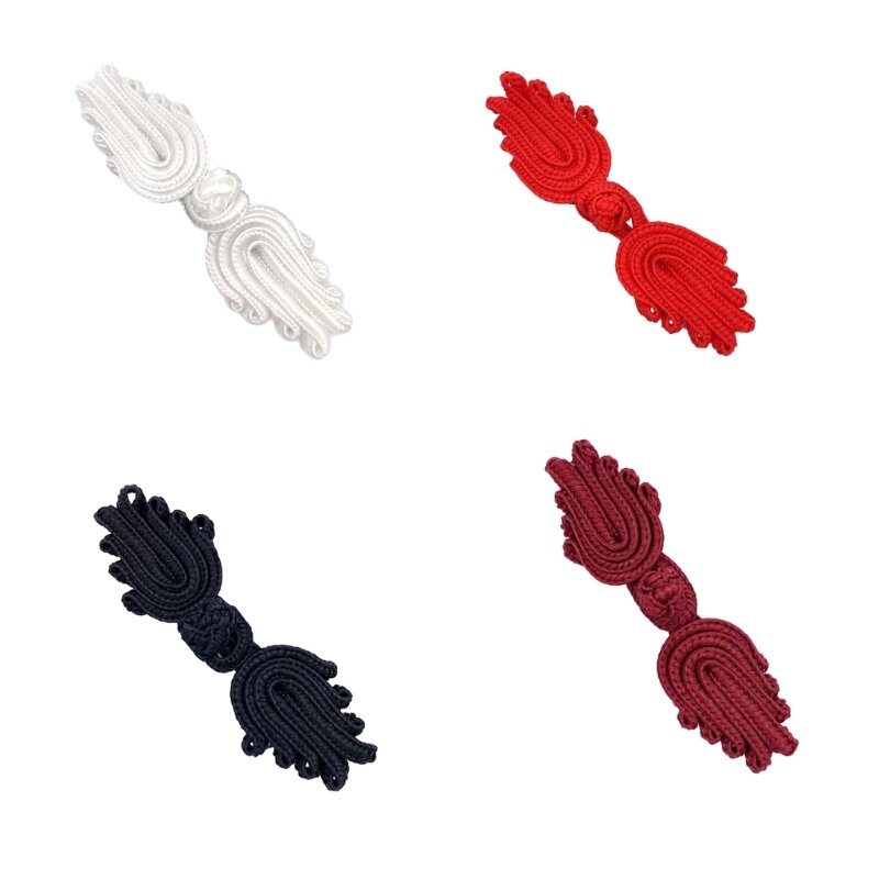 652F مشابك خياطة يدوية متعددة الألوان تتميز بأزرار صينية تقليدية مثالية لوشاح سترة سترة