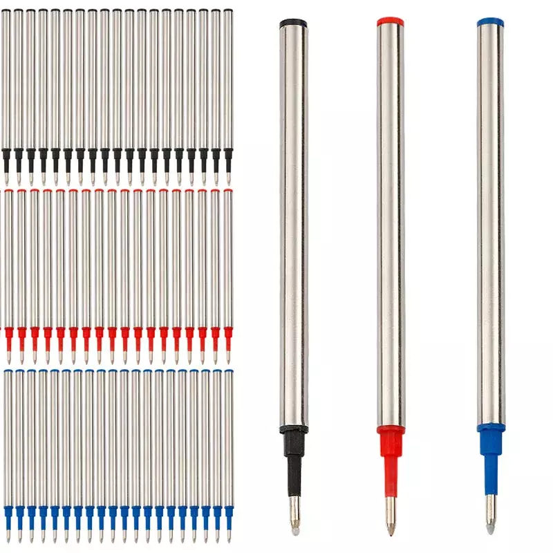 3/5/10/20 buah 11cm isi ulang logam 0.5mm Roller pulpen bisnis pena bola isi ulang panjang perlengkapan alat tulis kantor sekolah
