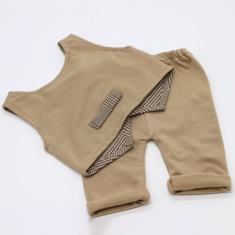 Baby Little Gentleman Plaid Weste Shorts Anzug Outfit Foto Requisite Zubehör