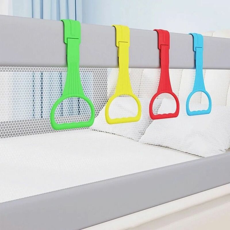Plastic Pull Ring Portable Candy Color Baby Learn To Stand Hanging Ring Light Weight Hand Pull Ring Baby