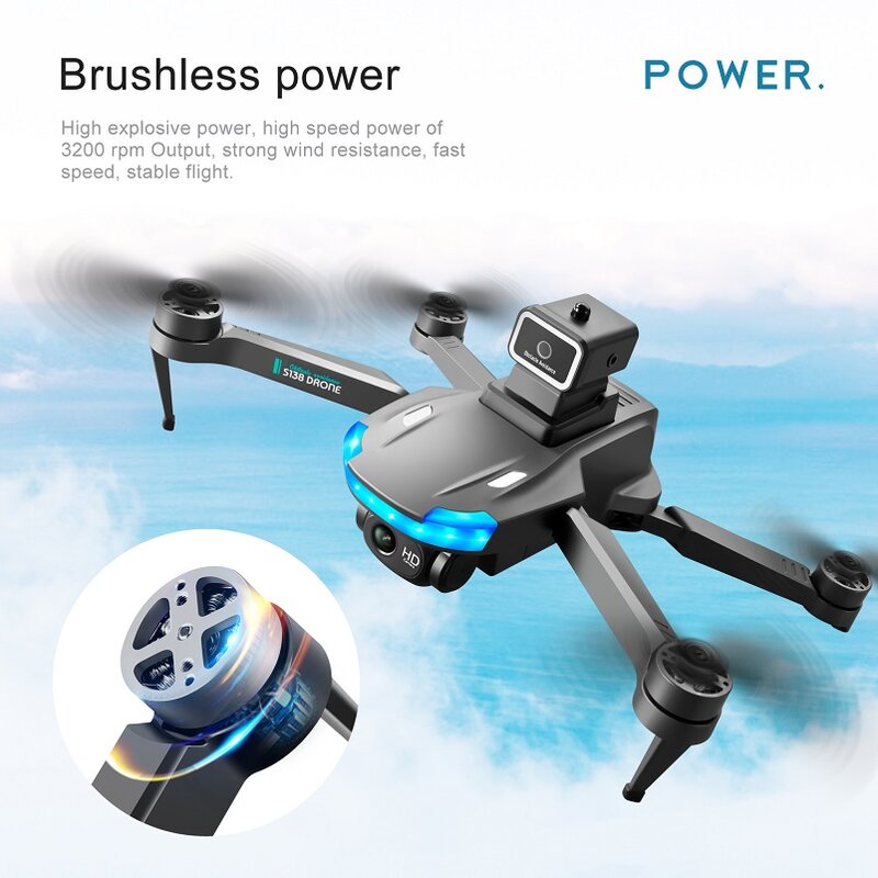 Mini Dron de Control remoto sin escobillas 4k para niños, Drone de ala fija, Avión Rc, afinación eléctrica, cámara Dual, juguete volador para exteriores