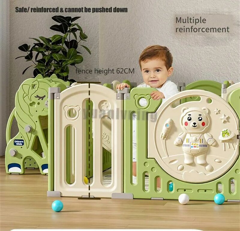 Parc pour enfants de 6 à 36 mois, accessoire pour bébés et tout-petits, barrière de sécurité intérieure en polymères inoling