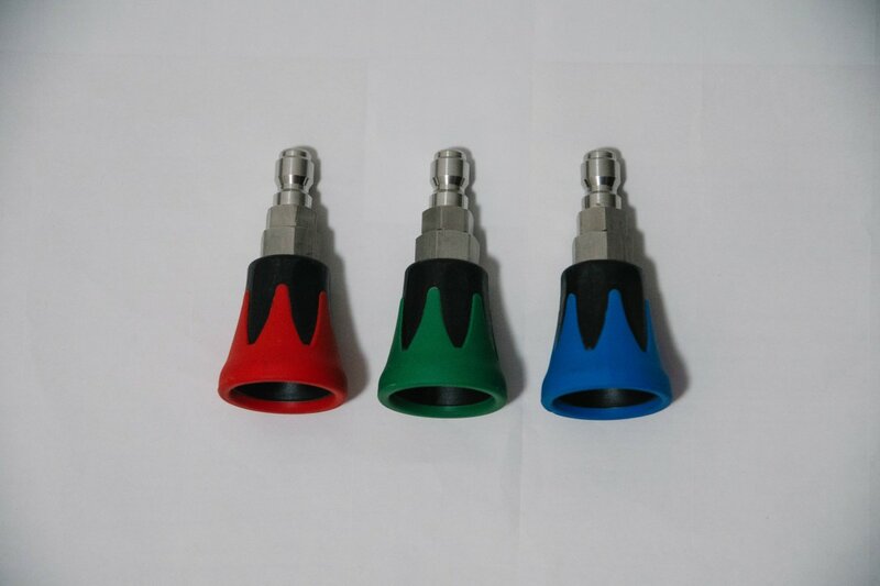 Drision 1/4 "nowy wysokociśnieniowy końcówki do dyszy natryskowy Premium z kolorowym uchwyt dyszy gumowym ochraniaczem dla myjka ciśnieniowa