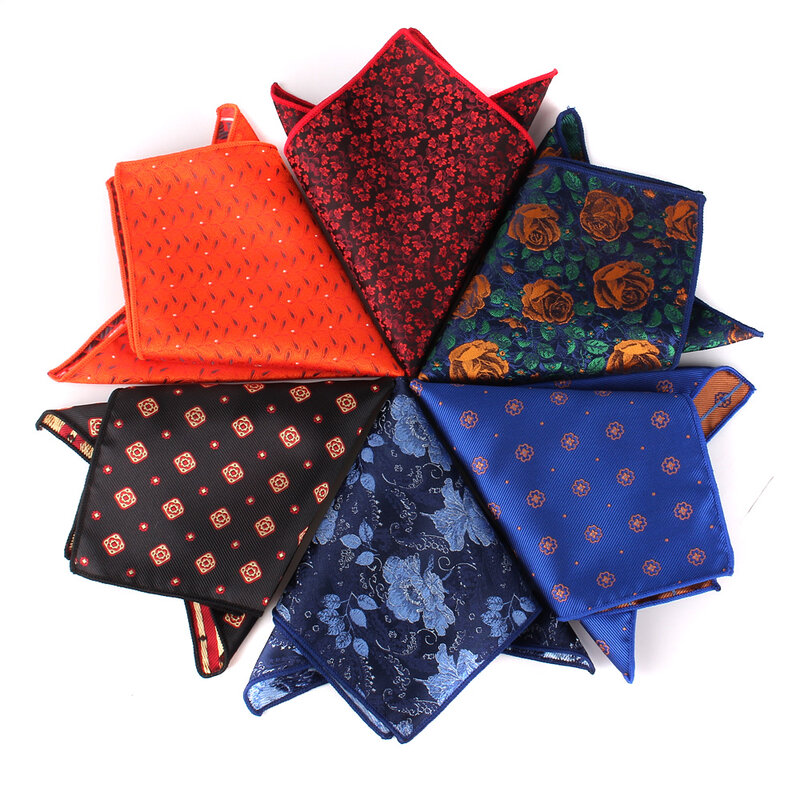 Жаккардовый Карманный платок для мужчин и женщин, женский Цветочный Карманный платок