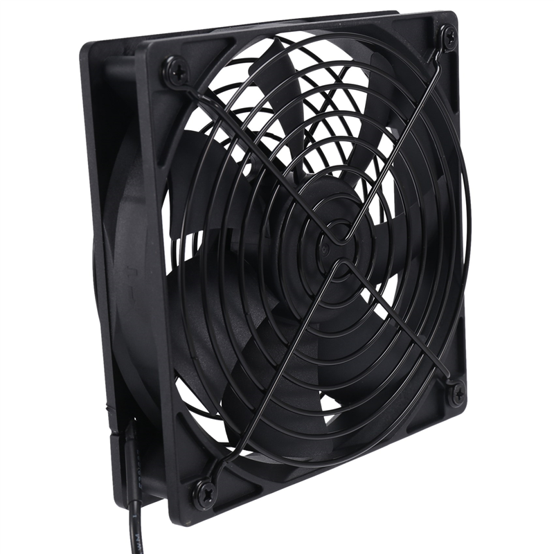 Dual 120mm 5V USB Powered PC Router Fans with Speed Controller High Airflow Cooling Fan for Router Modem Receiver