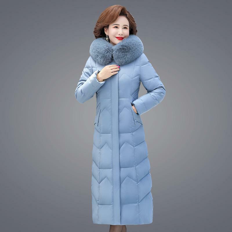 Женская утепленная куртка средней длины из хлопка, модель P48 на зиму, 2024