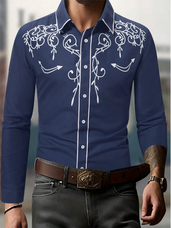 Модная мужская рубашка с отложным воротником и длинным рукавом, простая повседневная мужская модная рубашка на пуговицах, европейские размеры, быстрая доставка, 7 цветов