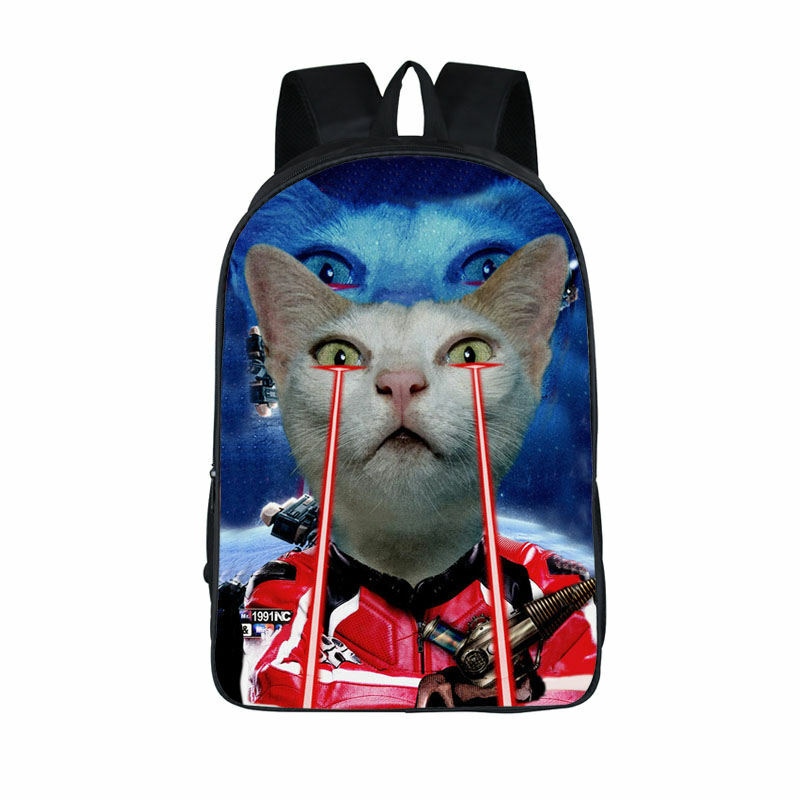 Tas sekolah kucing Unicorn Galaxy lucu, tas ransel Laptop kasual Untuk remaja wanita anak laki-laki, tas punggung hewan