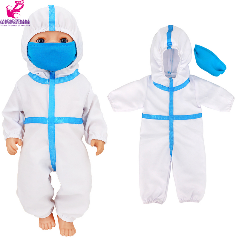 43 Cm Bayi Pakaian Boneka Docotor Set 18 "Boneka Pakaian Set Bayi Gadis Ulang Tahun Hadiah 40 Cm Boneka Epidemi pencegahan Set Memakai