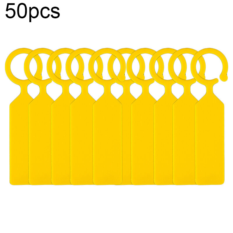 Comodo Design con fibbia ad anello 50 pezzi di etichette per piante appese in plastica per una facile fibbia del ramo nel tuo giardino della scuola materna
