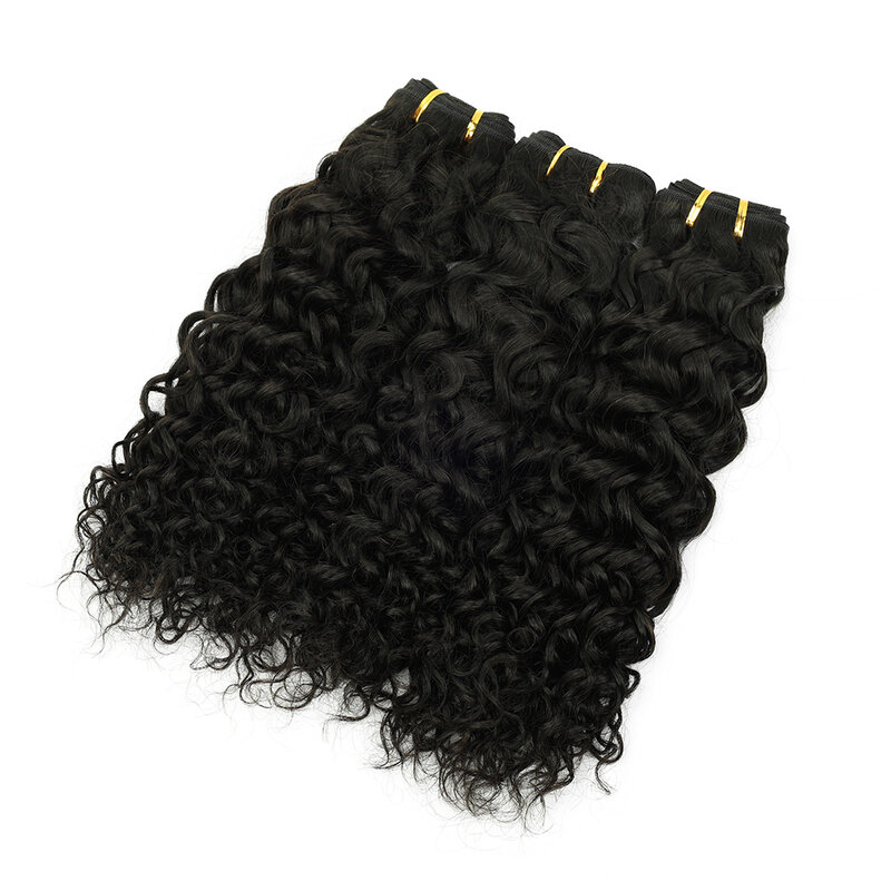 Lovevol natürliche lockige Gewebe Schuss 100% menschliches Haar Bündel brasilia nische Maschine gemacht Remy Haar Wasserwelle Haar Bündel 14 "bis 22""