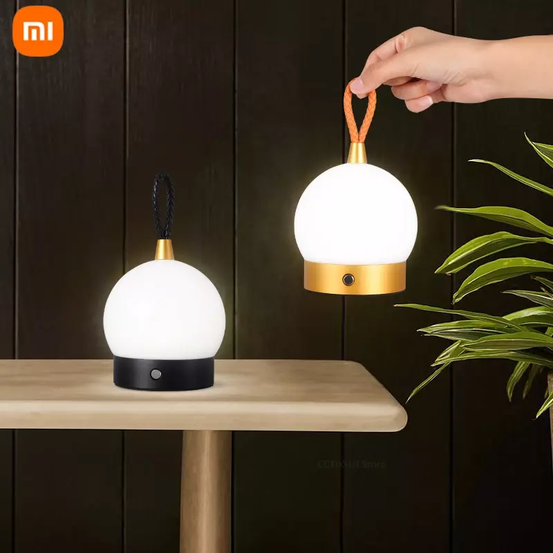 Xiaomi-linterna LED portátil para tienda de campaña, lámpara colgante con Interruptor táctil USB, luz nocturna recargable para dormitorio, sala de estar y Camping