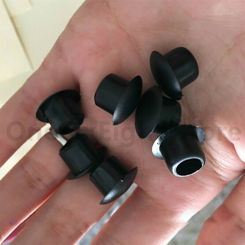 Black Plastic Round Hole Plug Caps, Junta de Proteção, Poeira Seal, End Cover Caps para Pipe Bolt Móveis, 9mm, 10mm, 11mm