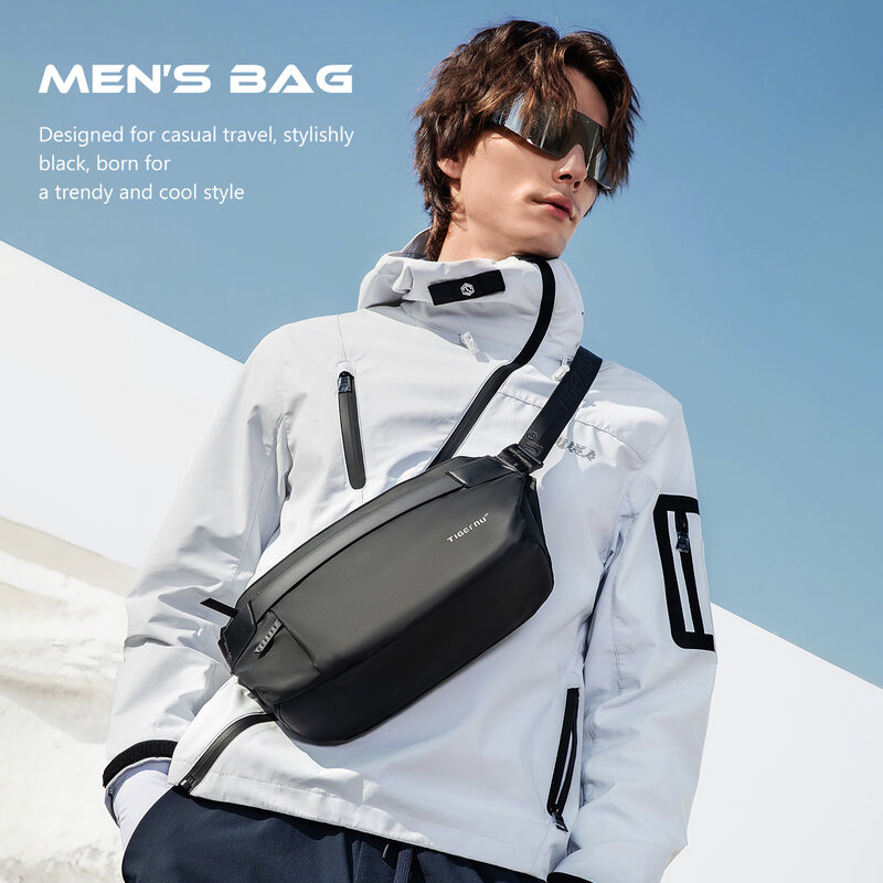 Dożywotnia gwarancja torba typu Cross modne torba męska estetyczne torby dla mężczyzn wodoodporna torba na ramię męska torba na klatkę piersiowa lekka torba