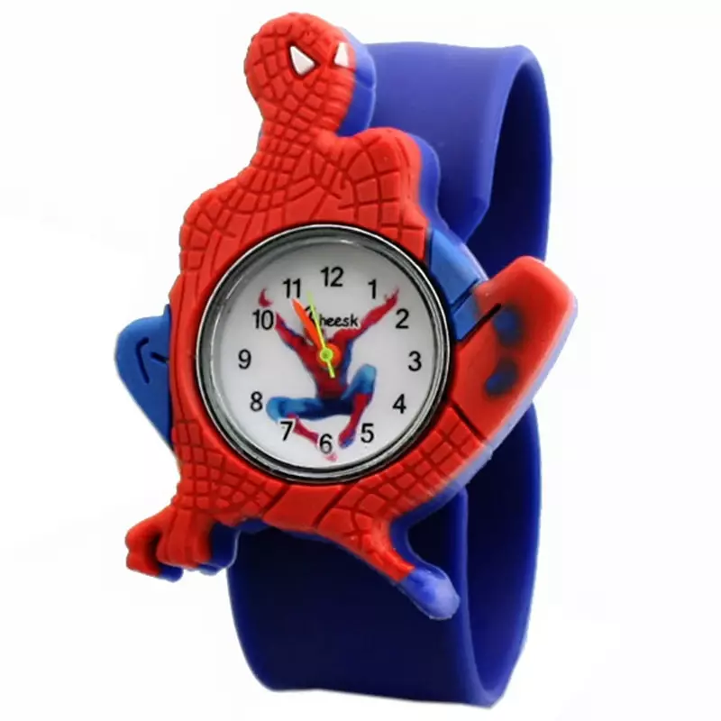 Hurtowy zegar dziecięcy dla uczniów dzieci chłopiec Spider Man ogląda bajkowy zegarek silikonowy dla dzieci zegarek dla dzieci