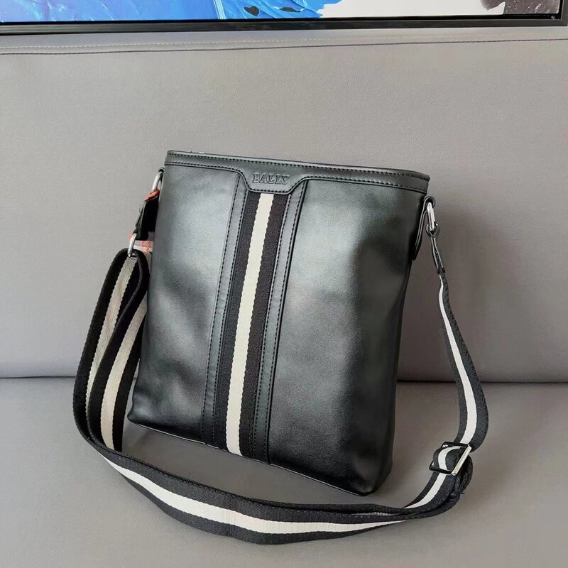 New Bal Brand Shoulder Bag Men's Casual Business Causal Shoulder Bag Crossbody Bag Genuine Leather High Quality Chest Bag