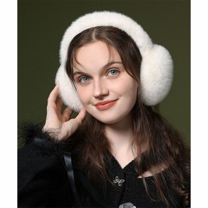 Faux Rabbit Fur Ear Muffs para mulheres e homens, capas macias, aquecedores de ouvido fofos, moda, inverno