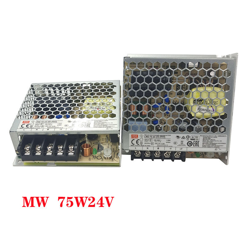 MEAN WELL-fuente de alimentación conmutada de LRS-75-24 Nch02, fuente de alimentación dedicada, entrada AC220V, salida 24V, 3.2A
