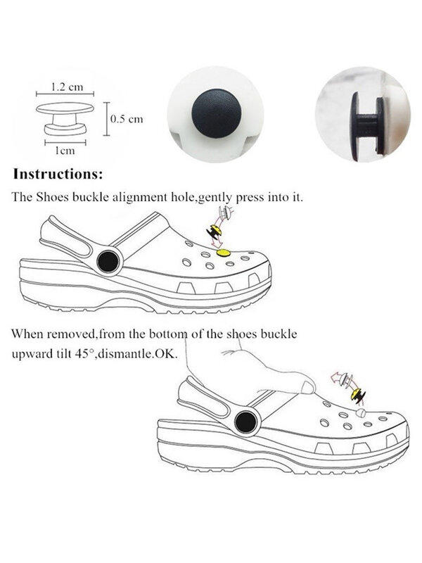 Novos Croc Sapatos Encantos Fivela Acessórios Tênis Cadarços Botão Decorações Diy Handwork