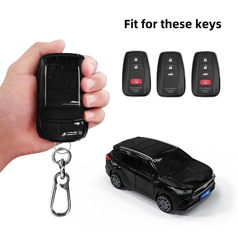 Capa protetora modelo de carro, Toyota Highlander Key Cover, Presente personalizado, Acessórios chave fivela do carro
