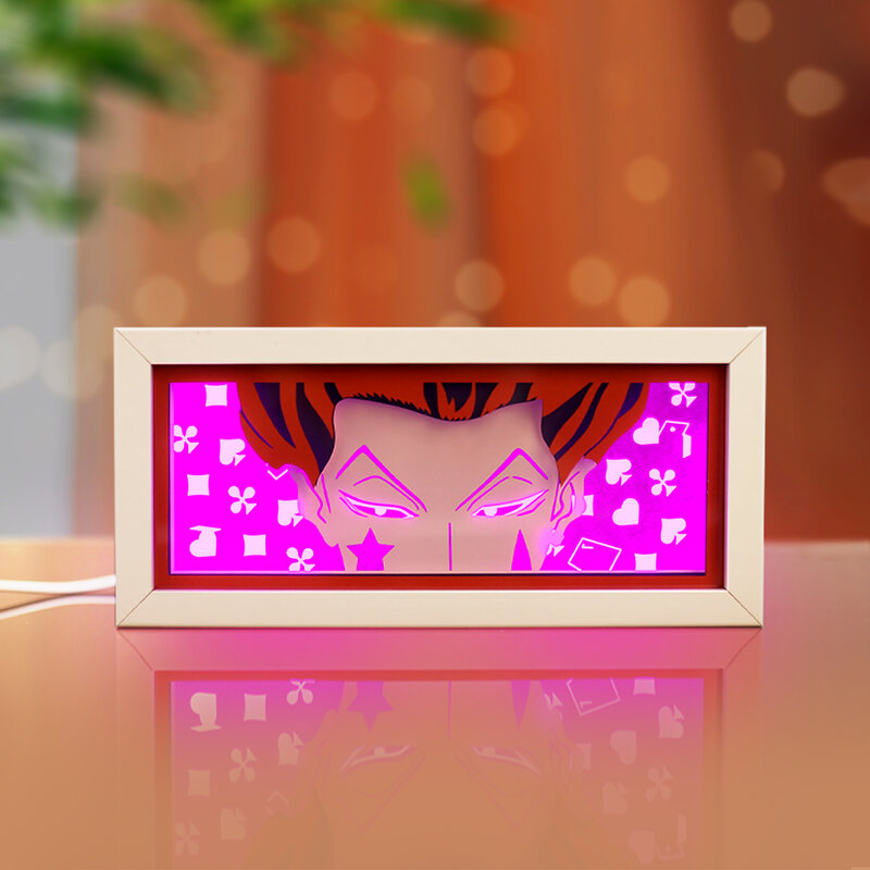 Coole Action figur 3d Anime führte Licht box Papier schnitzen Nachtlichter Shawo Box Rahmen Auge Tisch lampe Raum dekor Kind Geburtstag Geschenk
