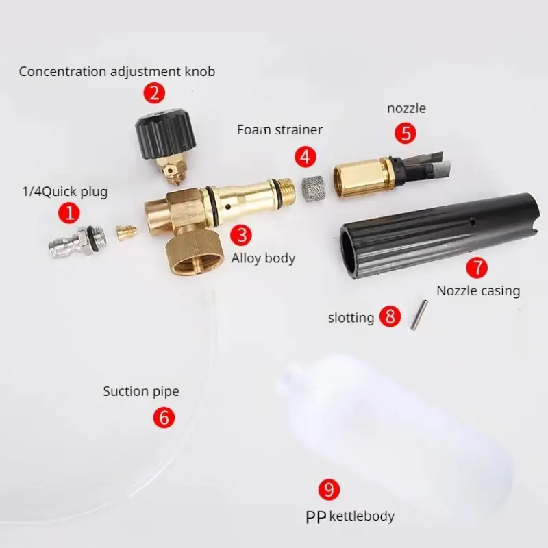 sMaster Pressure Washer Gun and Wand Foam Cannon with 1/4 Quick Connect and1L Bottle Snow Foam Lance