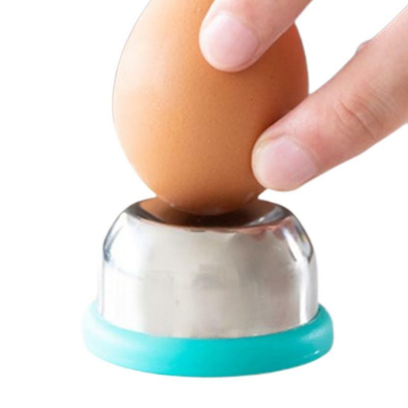 Perforador de huevo de acero inoxidable, herramienta de cocina creativa, fácil de pelar pela huevos pela huevos cocidos perforadora de huevos perforar huevos pircing no cepto separador de claras y yemas