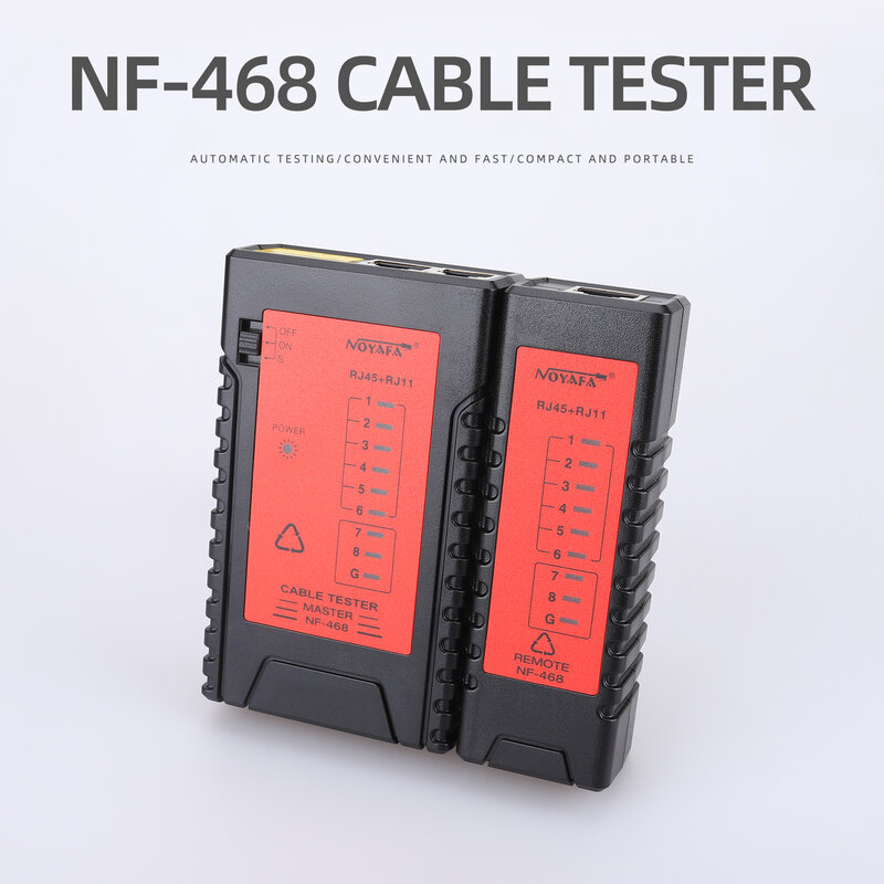 NF-468 telefon sieciowy KELUSHI RJ11 RJ45 Tester kabli ulepszony projekt z dwoma szybkimi/wolnymi modelami skanowania