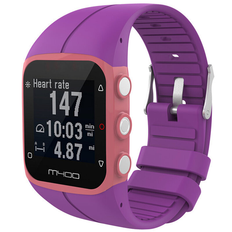 Tali gelang silikon warna Solid jam tangan pintar Polar baru untuk gelang pengganti jam tangan pintar olahraga M400 Polar