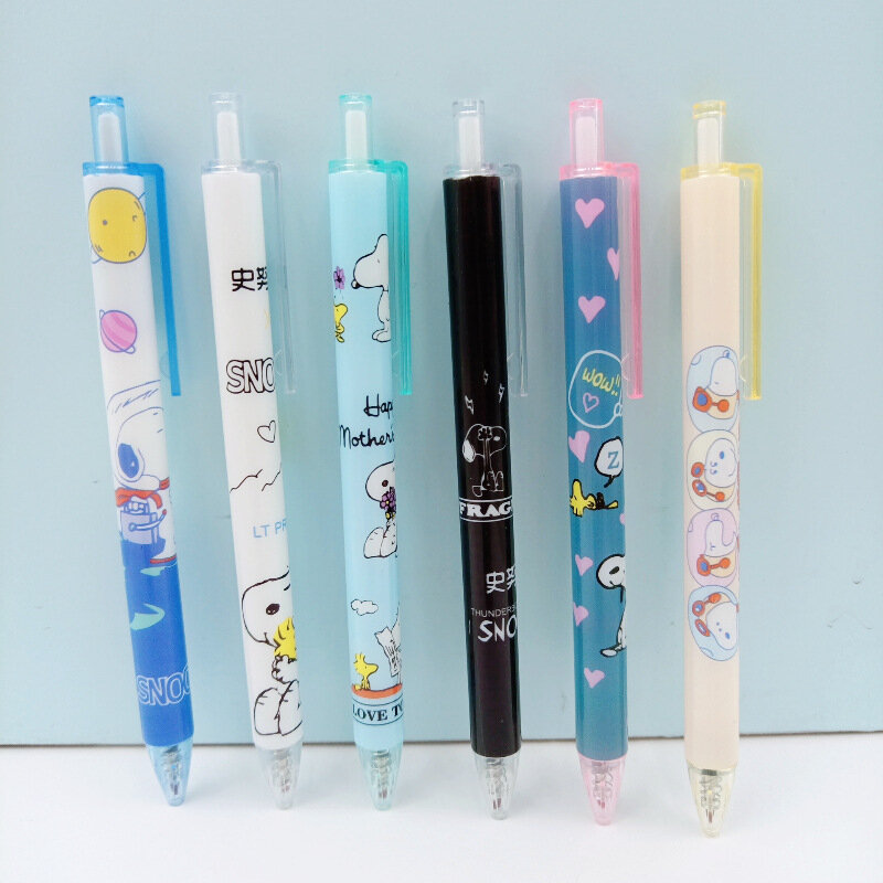 Kawaii Anime Cartoon series Snoopy personalità creativa ragazza carina penna gel studenti alto valore di colore premendo penna regalo vendita calda