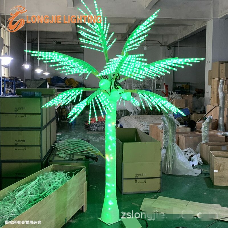 Outdoor LED Artificial coconut Tree Light Christmas Tree Lamp  3M Height 110VAC 220VAC Rainproof Drop