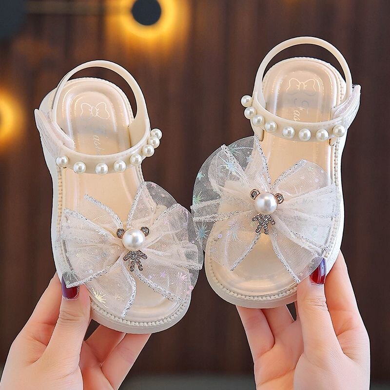 Sandali per ragazze nuova moda estate grande bambino ragazze scarpe da principessa antiscivolo bambina bambini scarpe da spiaggia con suola morbida