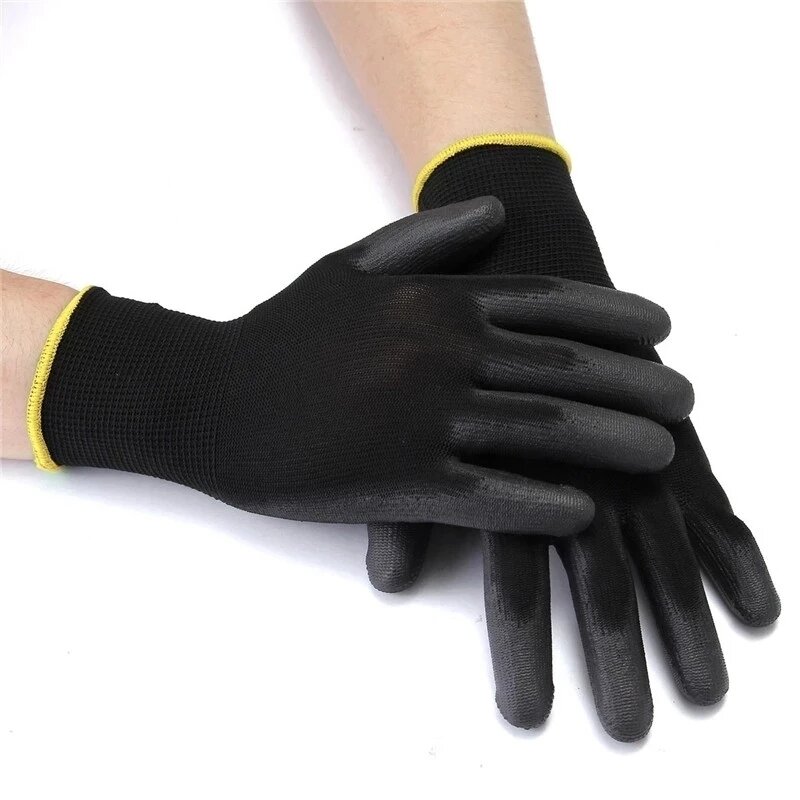 男性用ポリウレタン手袋,手のひらコーティング,安全作業,大工,修理用