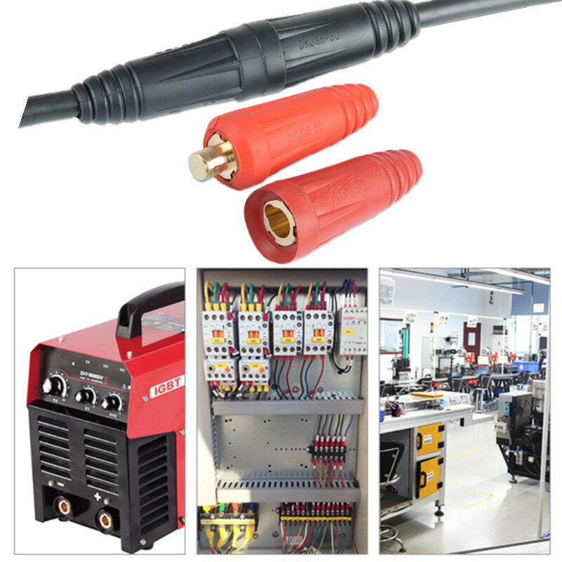 Cable de máquina de soldadura eléctrica, conector rápido, enchufe a tope, accesorio, mango de soldadura de cobre puro, herramienta de acoplador de alambre