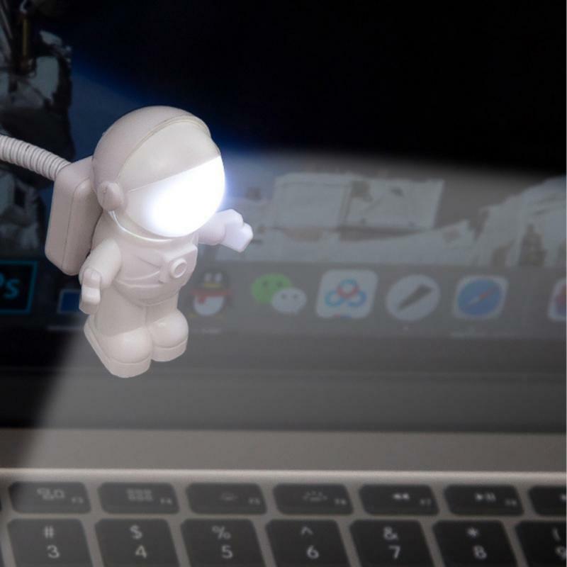 USB電源のLEDデスクランプ,宇宙飛行士の常夜灯,創造的なキーボードランプ,ブックランプ,ラップトップ,ギフト,充電式エネルギー