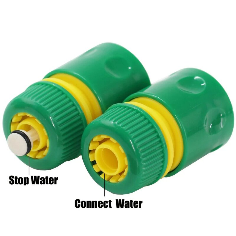 3PCS 녹색 1/2 인치 가든 호스 커플 링 어댑터 물 탭 퀵 커넥터 관개 파이프 16mm 조인트 수리 Eng 플러그 액세서리