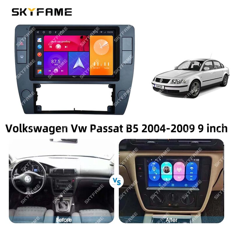 SKYFAME, автомобильная рамка, модная модель, Android, радио, аудио, приборная панель, комплект для VW Volkswagen Passat B5